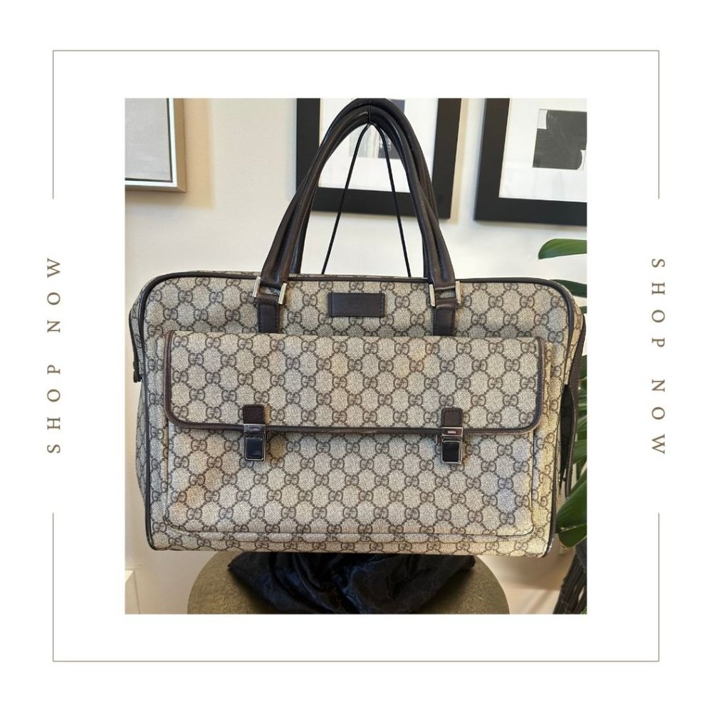 Vintage Gucci GG Supreme Canvas Satchel